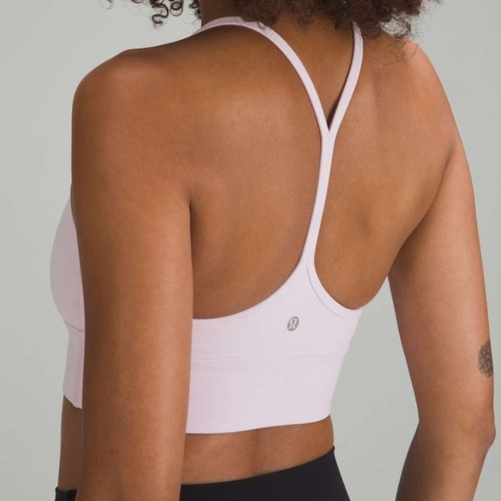 NWT Lululemon Flow Y Wrap-Front High-Neck Bra in Meadowsweet Pink size 2 - Picture 11 of 12